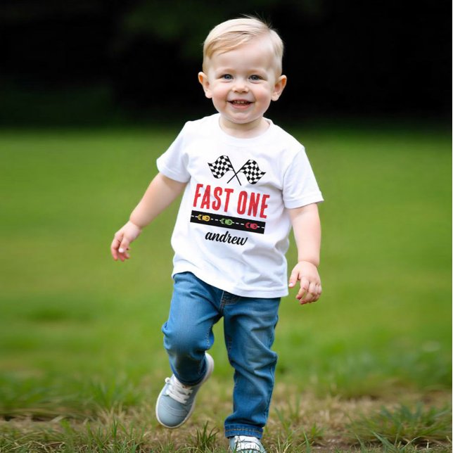 Fast One White Race Car  Baby T-Shirt (Creator Uploaded)