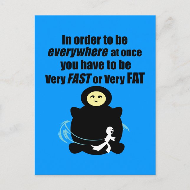 Fast or Fat Postcard (Front)