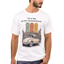 "Fast or Slow" Vintage Beetle City Retro T-Shirt