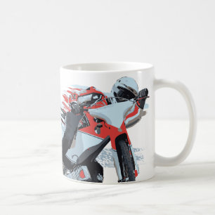 Fast Red Speedway Motorcycle Coffee Mug