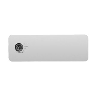 Fast. Rush. Symbol in Black on Grey. Return Address Label