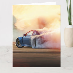 Fast Sport Car Drifting – Adult & Kids Racing Thank You Card