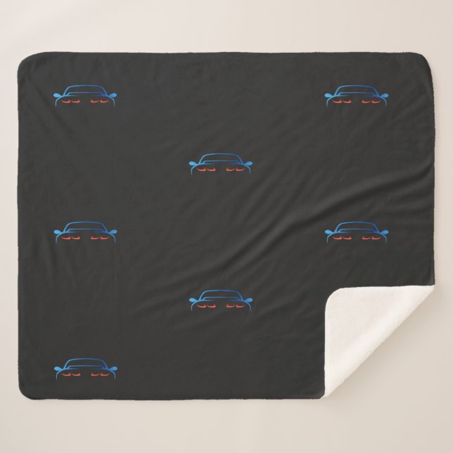 Fast Sports Car Vehicle  Sherpa Blanket (Front (Horizontal))