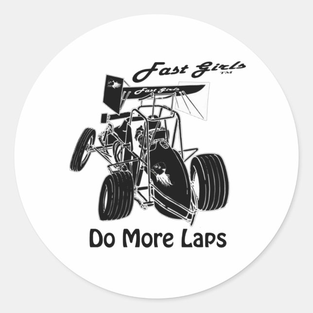 Fast Sprints Sprint Car Series Classic Round Sticker (Front)