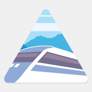 Fast Train Triangle Sticker