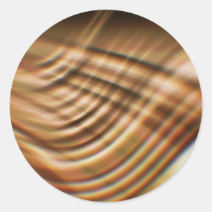 Fast Waves Texture: Golden Brown Motion Trails Classic Round Sticker