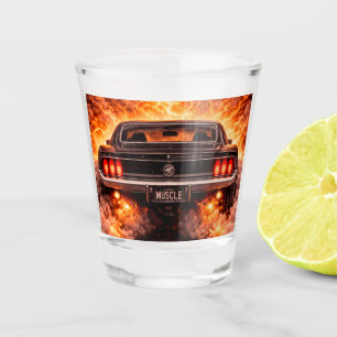 Fastback Muscle Car Fury Shot Glass