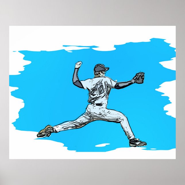 Fastball Baseball Pitcher  Poster (Front)