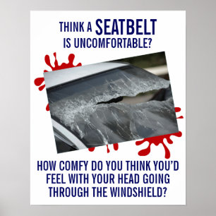 Fasten-ating Poster About Seatbelt Safety