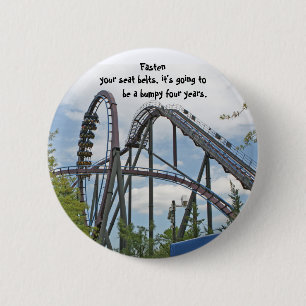 Fasten your seat belts 6 cm round badge