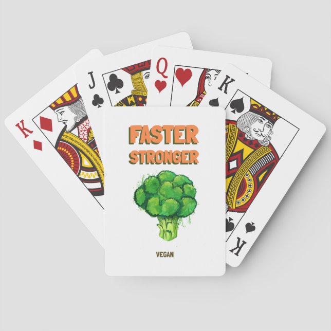 Faster Stronger Vegan  Playing Cards (Back)