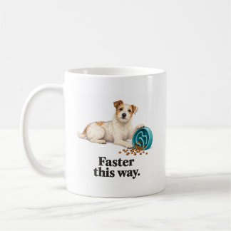 Faster This Way Slow Feeder Dog Humour Coffee Mug