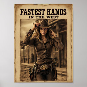 Fastest Hands in the West – Legendary Cowgirl West Poster