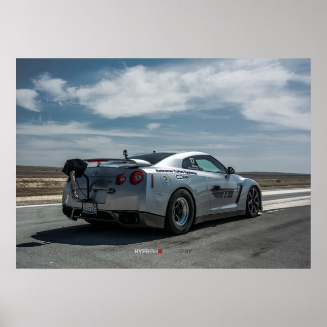 Fastest Nissan GT-R in the world 1700whp Poster (Front)