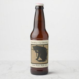 Fastidious Cat Clean Paws Ale Beer Bottle Label