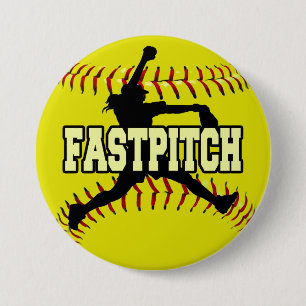 Fastpitch 7.5 Cm Round Badge