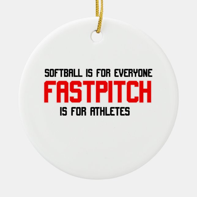 FastPitch Ceramic Tree Decoration (Front)