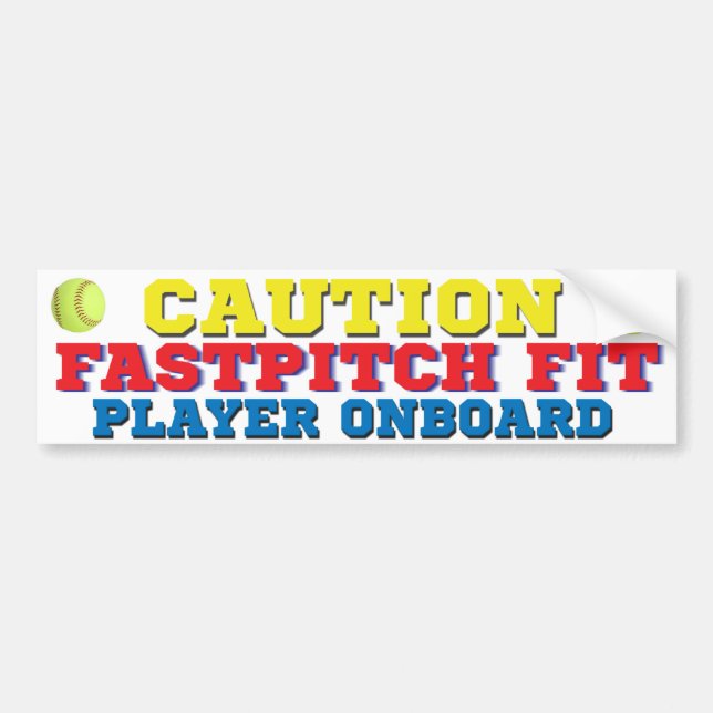 FastPitch Fit Player On Board Bumper Sticker (Front)