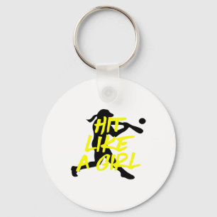 Fastpitch Hitter Funny Softll Key Ring