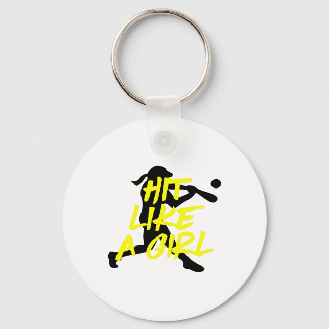 Fastpitch Hitter Funny Softll  Key Ring (Front)