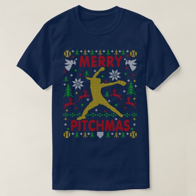 Fastpitch Pitcher Softball Ugly Christmas Sweater  (Design Front)