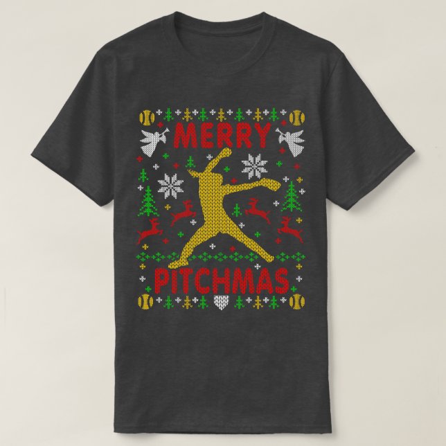 Fastpitch Pitcher Softball Ugly Christmas Sweater  (Design Front)