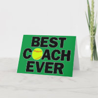 Fastpitch Softball Best Coach Ever Custom Colour