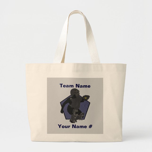 Fastpitch Softball Catcher Tote Bag (Front)
