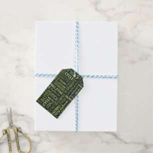 Fastpitch Softball Chalkboard Terms Gift Tags