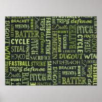 Fastpitch Softball Chalkboard Terms