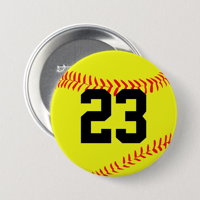 Fastpitch Softball Customisable Button Pin (Front & Back)