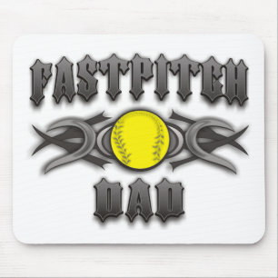 Fastpitch Softball Dad Tribal Mouse Pad