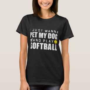 Fastpitch Softball Funny Dog T-Shirt