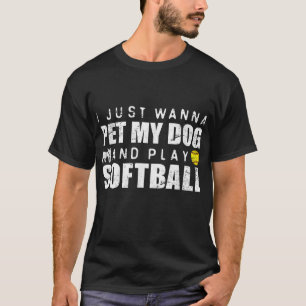 Fastpitch Softball Funny Dog T-Shirt