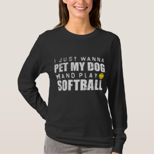 Fastpitch Softball Funny Dog T-Shirt