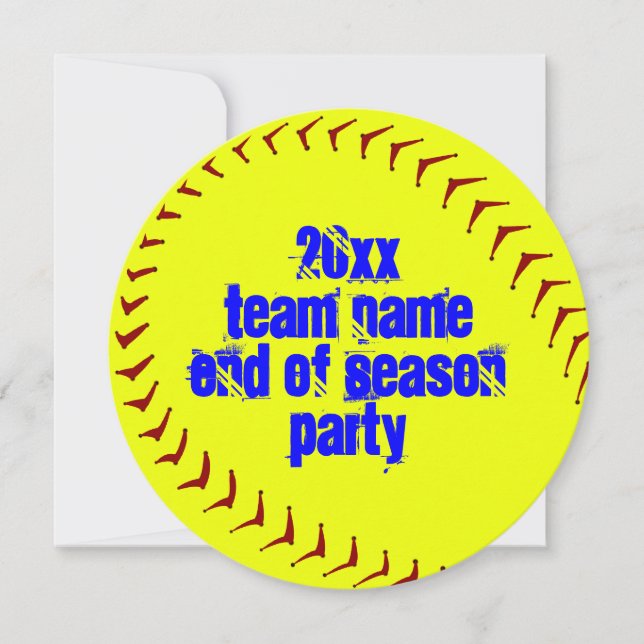 Fastpitch Softball Invitations (Front)
