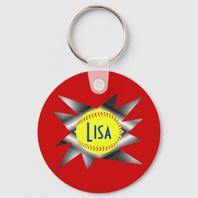 Fastpitch Softball Keychain (Front)