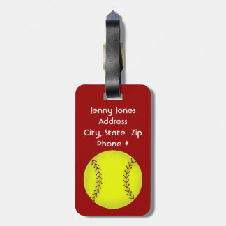 Fastpitch Softball Luggage Tag