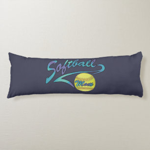 Fastpitch Softball Mum Athletic Tail Body Cushion
