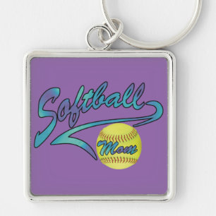 Fastpitch Softball Mum Athletic Tail Key Ring
