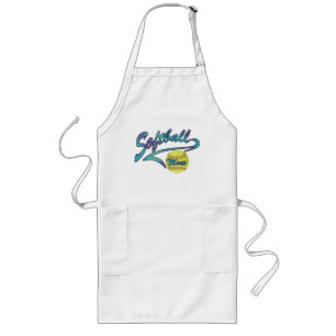 Fastpitch Softball Mum Athletic Tail Long Apron
