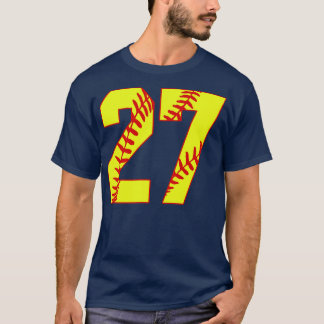 Fastpitch Softball Number 27 27 Softball  Jersey U T-Shirt