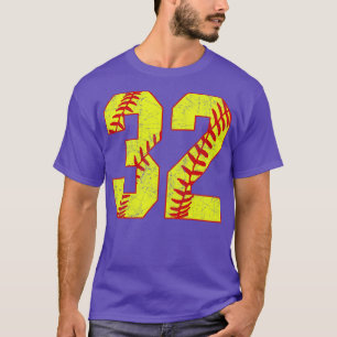 Fastpitch Softball Number 32 32 Softball  Jersey U T-Shirt