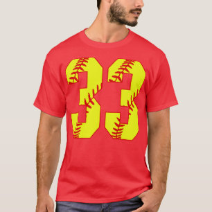 Fastpitch Softball Number 33 33 Softball  Jersey U T-Shirt