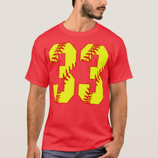 Fastpitch Softball Number 33 33 Softball Shirt Jer