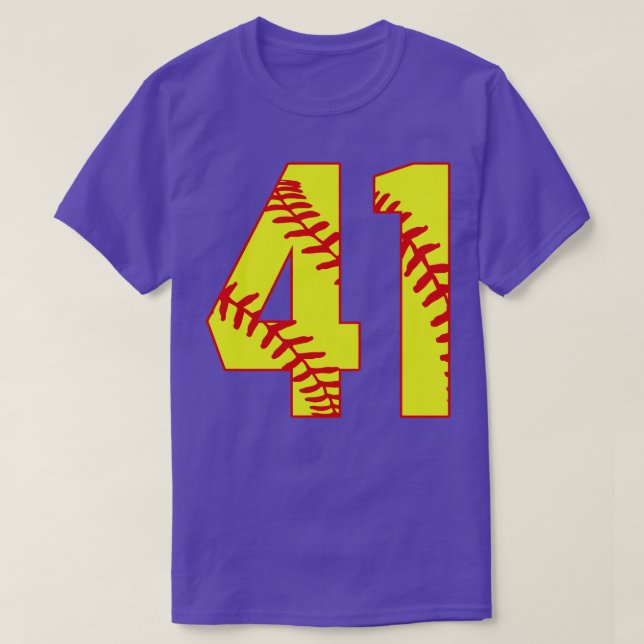 Fastpitch Softball Number 41 41 Softball  Jersey U T-Shirt (Design Front)