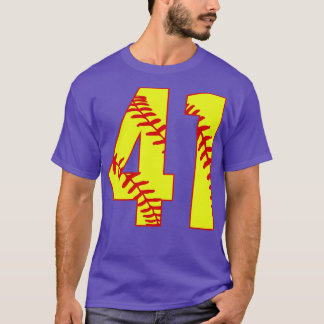Fastpitch Softball Number 41 41 Softball  Jersey U T-Shirt