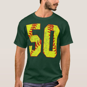 Fastpitch Softball Number 50 50 Softball Jersey U T-Shirt
