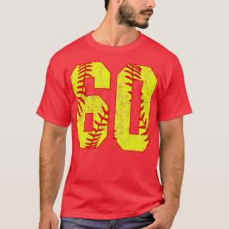 Fastpitch Softball Number 60 60 Softball  Jersey U T-Shirt