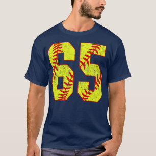 Fastpitch Softball Number 65 65 Softball  Jersey U T-Shirt